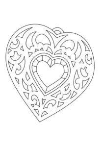 Desenho de Coração Desenho Colorir Imprimir 078