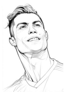 Desenho de Cristiano Ronaldo Desenho Colorir Imprimir 02