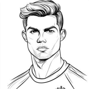 Desenho de Cristiano Ronaldo Desenho Colorir Imprimir 03