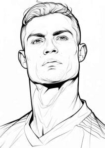 Desenho de Cristiano Ronaldo Desenho Colorir Imprimir 04