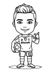Desenho de Cristiano Ronaldo Desenho Colorir Imprimir 05