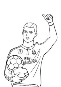 Desenho de Cristiano Ronaldo Desenho Colorir Imprimir 06