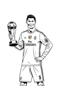 Desenho de Cristiano Ronaldo Desenho Colorir Imprimir 08