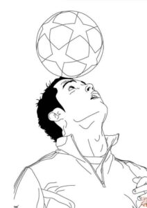 Desenho de Cristiano Ronaldo Desenho Colorir Imprimir 09