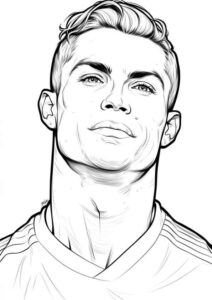 Desenho de Cristiano Ronaldo Desenho Colorir Imprimir 10