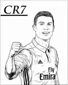 Desenho de Cristiano Ronaldo Desenho Colorir Imprimir 11