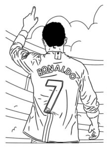 Desenho de Cristiano Ronaldo Desenho Colorir Imprimir 14
