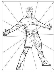 Desenho de Cristiano Ronaldo Desenho Colorir Imprimir 15