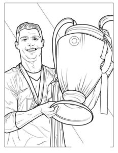 Desenho de Cristiano Ronaldo Desenho Colorir Imprimir 16