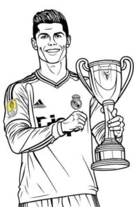 Desenho de Cristiano Ronaldo Desenho Colorir Imprimir 17