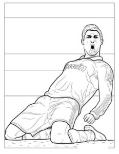 Desenho de Cristiano Ronaldo Desenho Colorir Imprimir 18