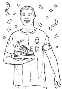 Desenho de Cristiano Ronaldo Desenho Colorir Imprimir 19