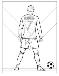Desenho de Cristiano Ronaldo Desenho Colorir Imprimir 20