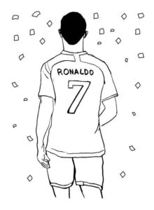 Desenho de Cristiano Ronaldo Desenho Colorir Imprimir 22