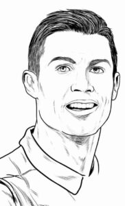 Desenho de Cristiano Ronaldo Desenho Colorir Imprimir 23