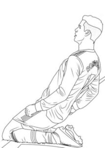 Desenho de Cristiano Ronaldo Desenho Colorir Imprimir 24