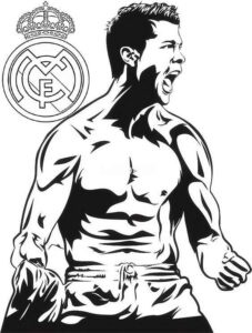 Desenho de Cristiano Ronaldo Desenho Colorir Imprimir 29