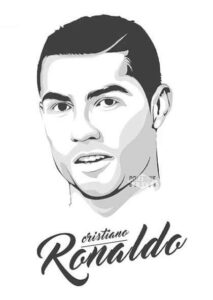 Desenho de Cristiano Ronaldo Desenho Colorir Imprimir 34