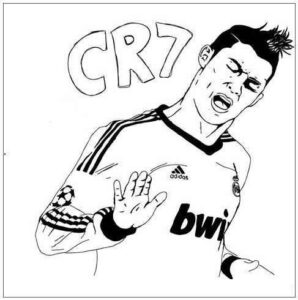 Desenho de Cristiano Ronaldo Desenho Colorir Imprimir 37