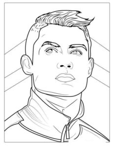 Desenho de Cristiano Ronaldo Desenho Colorir Imprimir 43