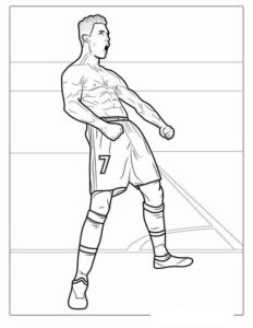 Desenho de Cristiano Ronaldo Desenho Colorir Imprimir 50