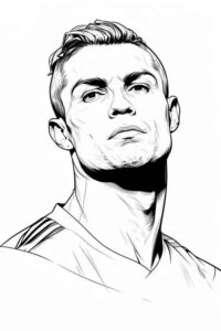 Desenho de Cristiano Ronaldo Desenho Colorir Imprimir 52