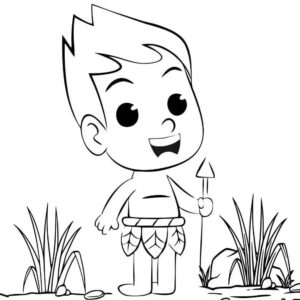 Desenho de Curupira Colorir Imprimir