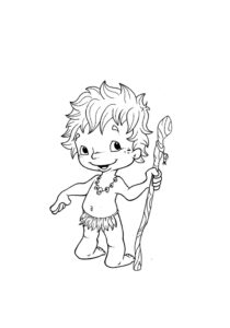 Desenho de Curupira Para Colorir