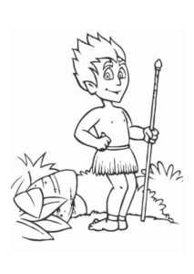 Desenho de Curupira Personagem Folclore 2