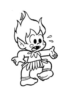 Desenho de Curupira Turma Da Monica