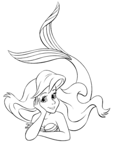 Desenho de Desenho Ariel Colorir Imprimir 08