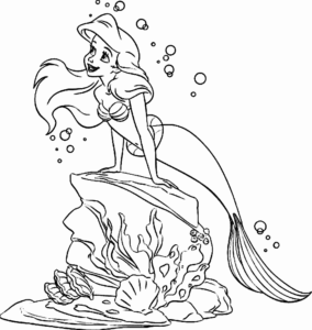 Desenho de Desenho Ariel Colorir Imprimir 09