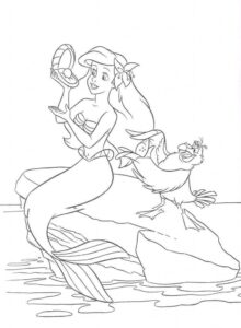 Desenho de Desenho Ariel Colorir Imprimir 14