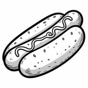 Desenho de Desenho Cachorro Quente Colorir