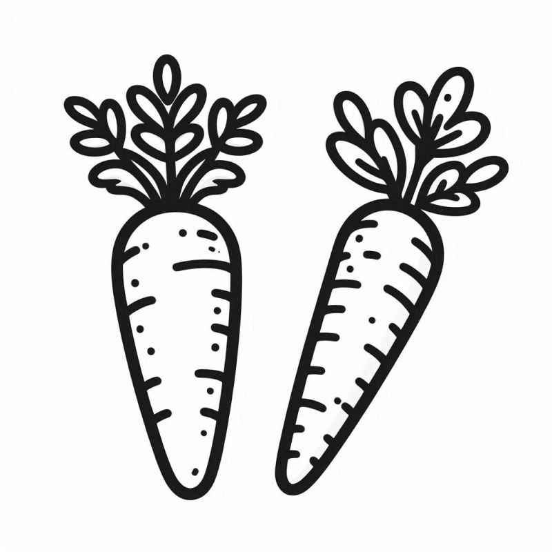Desenho de Desenho Cenouras Para Colorir