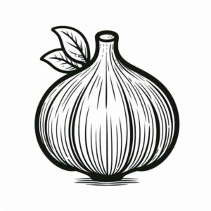 Desenho de Desenho De Alho Estilizado Para Colorir