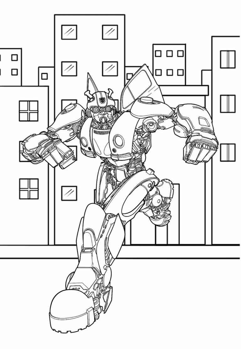 Desenho de Desenho De Bumblebee Para Colorir E Pintar 1 768x1114 1