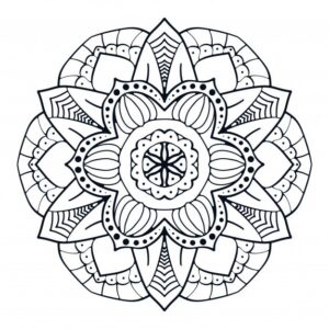Desenho de Desenho De Mandala Para Imprimir Flores