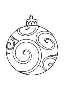 Desenho de Desenho De Natal Para Colorir Bola Decorada