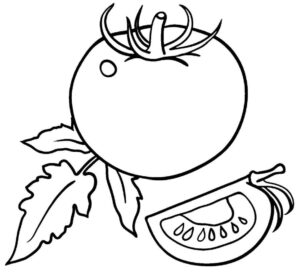 Desenho de Desenho De Tomate Para Imprimir E Colorir 7