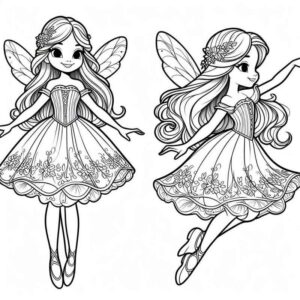 Desenho de Desenho Detalhado Fadas Para Colorir