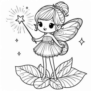Desenho de Desenho Fada Adoravel Para Colorir