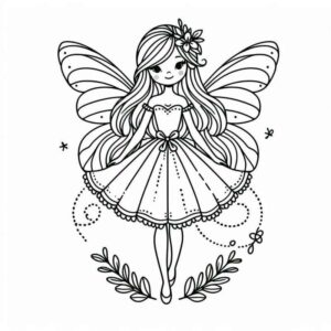 Desenho de Desenho Fada Detalhada