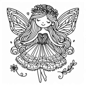 Desenho de Desenho Fada Detalhado Colorir