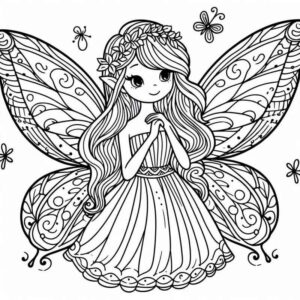 Desenho de Desenho Fada Encantadora Para Colorir