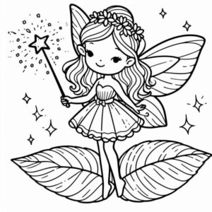 Desenho de Desenho Fada Graciosa Detalhada