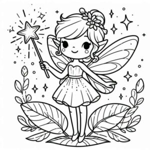 Desenho de Desenho Fada Graciosa Posando
