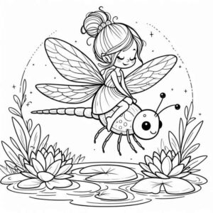 Desenho de Desenho Fada Libelula Magica