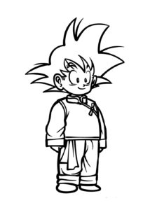 Desenho de Desenho Goku Colorir Imprimir 123