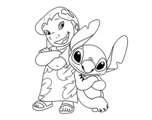 Desenhos de Lilo e Stitch para Imprimir e Colorir